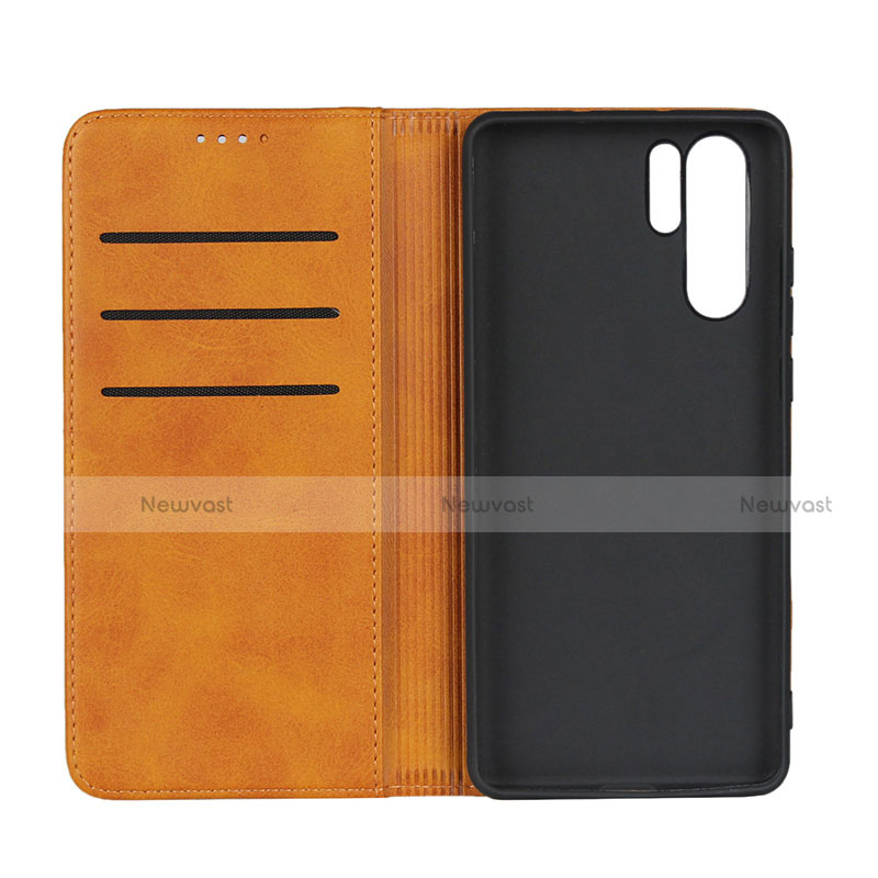 Leather Case Stands Flip Cover L02 for Huawei P30 Pro New Edition Orange