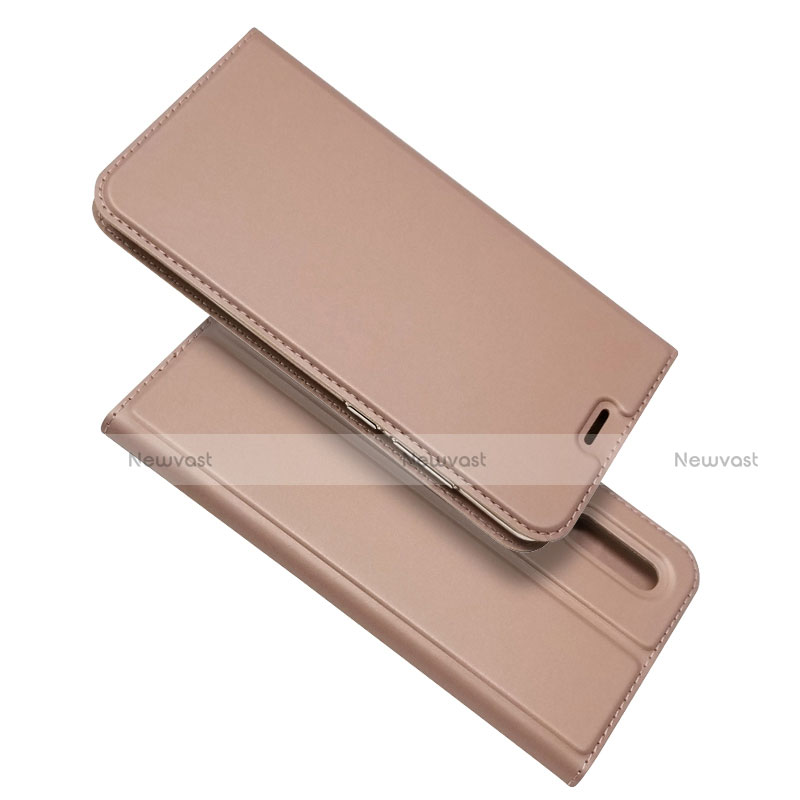 Leather Case Stands Flip Cover L02 for Huawei P30 Rose Gold