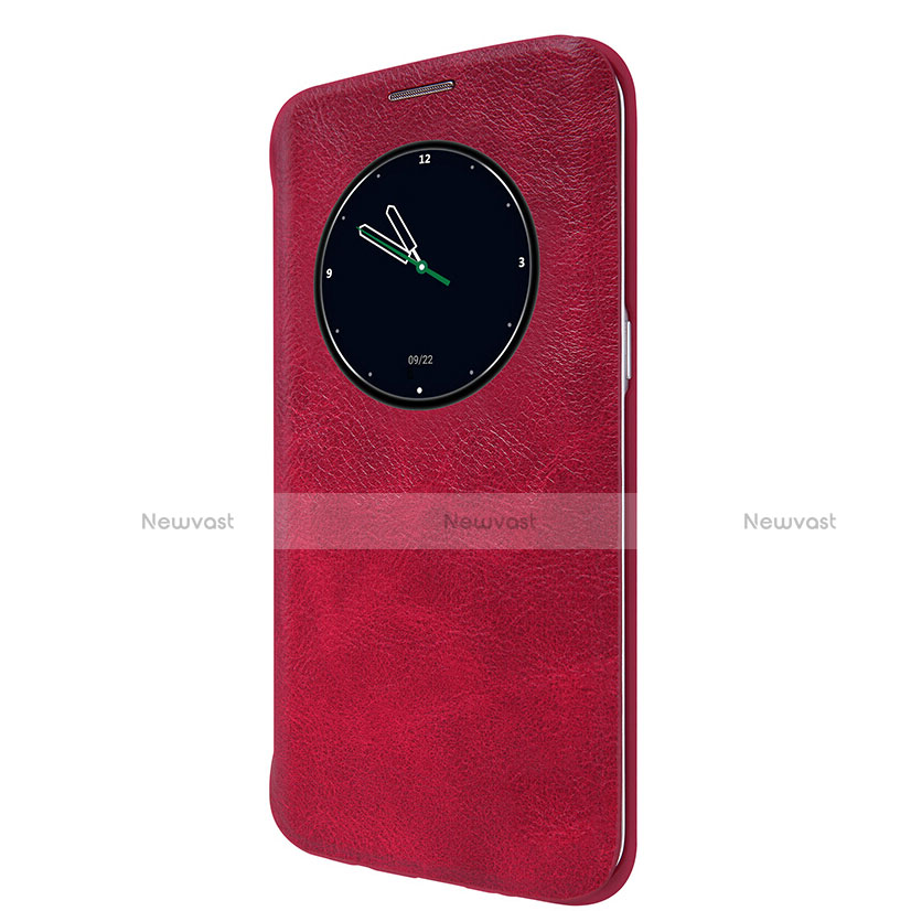 Leather Case Stands Flip Cover L02 for Samsung Galaxy S7 Edge G935F Red