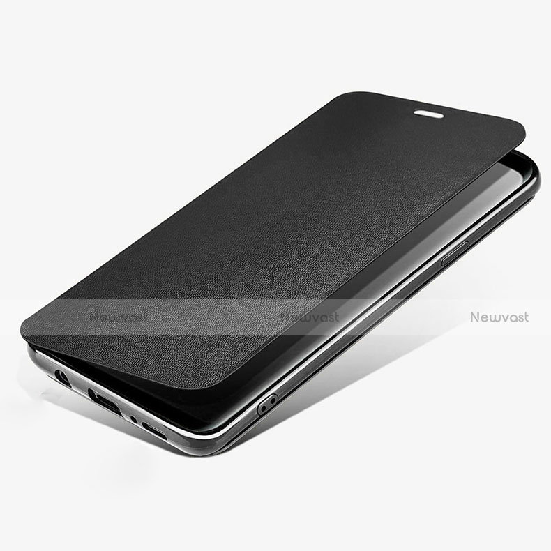 Leather Case Stands Flip Cover L02 for Samsung Galaxy S9 Black