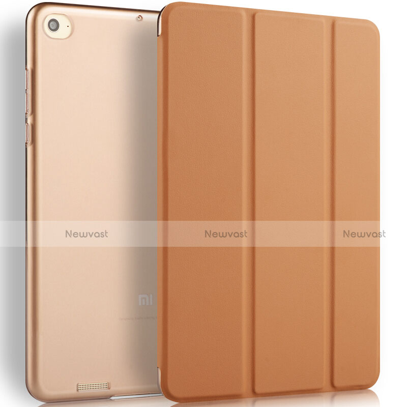 Leather Case Stands Flip Cover L02 for Xiaomi Mi Pad 2 Brown