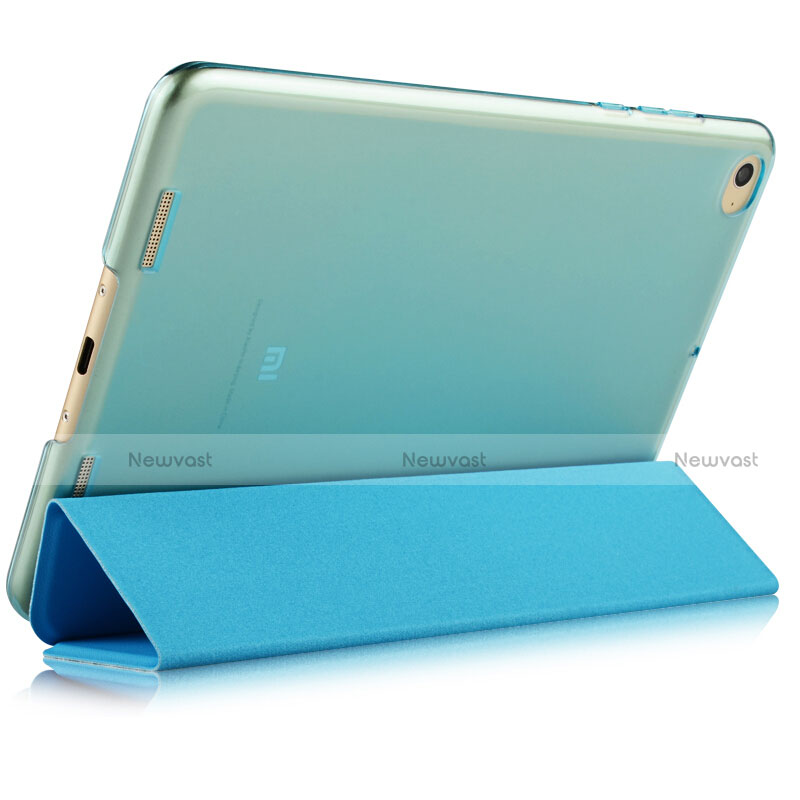 Leather Case Stands Flip Cover L02 for Xiaomi Mi Pad 3 Blue