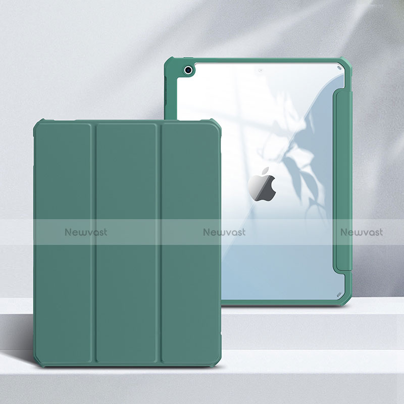 Leather Case Stands Flip Cover L02 Holder for Apple iPad 10.2 (2019) Green