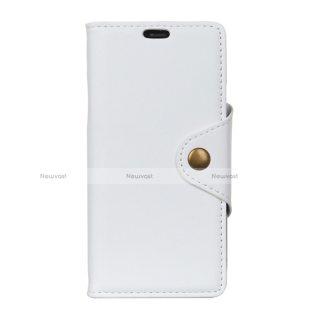 Leather Case Stands Flip Cover L02 Holder for Asus Zenfone 5 ZE620KL White