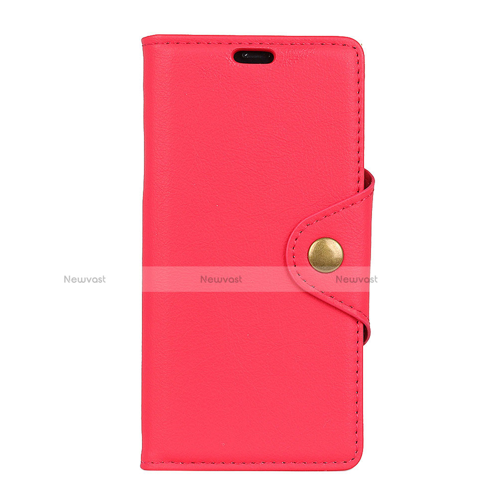 Leather Case Stands Flip Cover L02 Holder for Asus ZenFone Live L1 ZA551KL Red