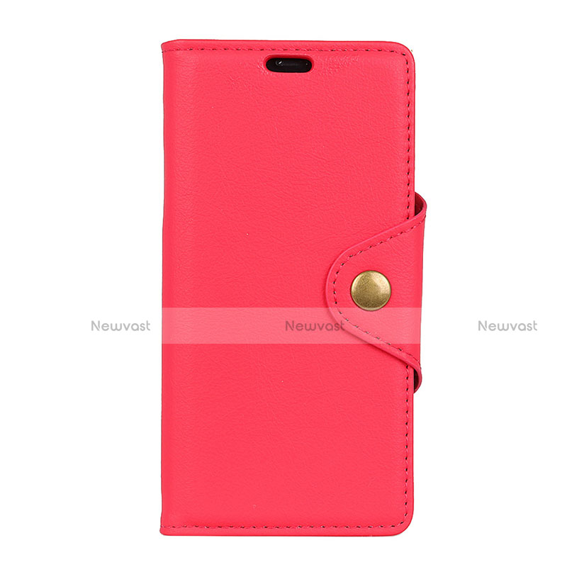 Leather Case Stands Flip Cover L02 Holder for Asus Zenfone Max ZB555KL Red