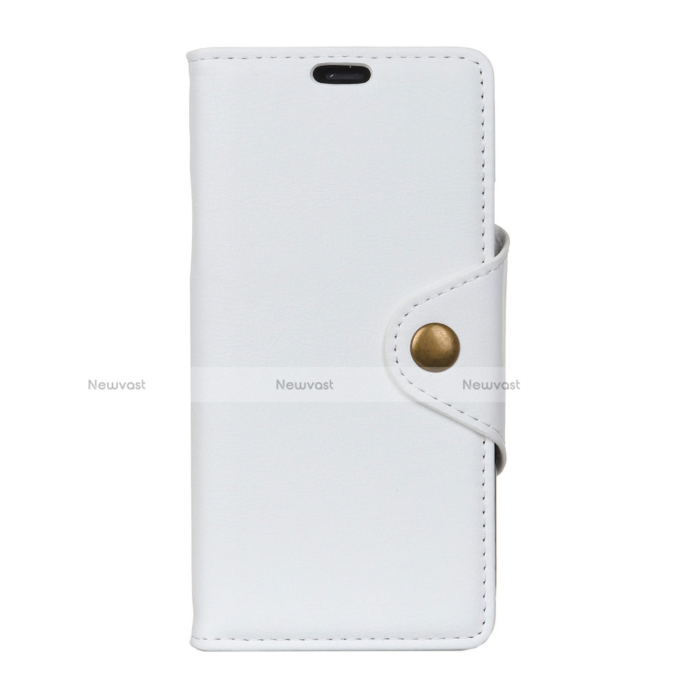 Leather Case Stands Flip Cover L02 Holder for Asus Zenfone Max ZB663KL White