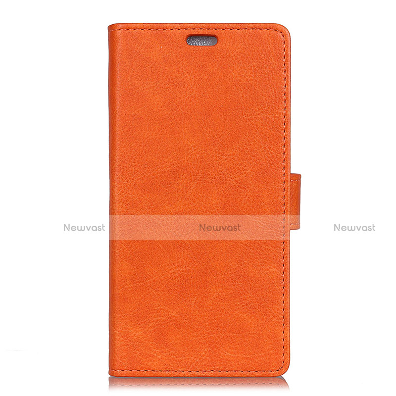 Leather Case Stands Flip Cover L02 Holder for Asus ZenFone V Live Orange