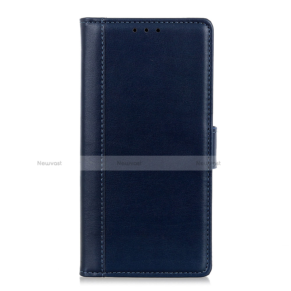 Leather Case Stands Flip Cover L02 Holder for BQ Aquaris C Blue