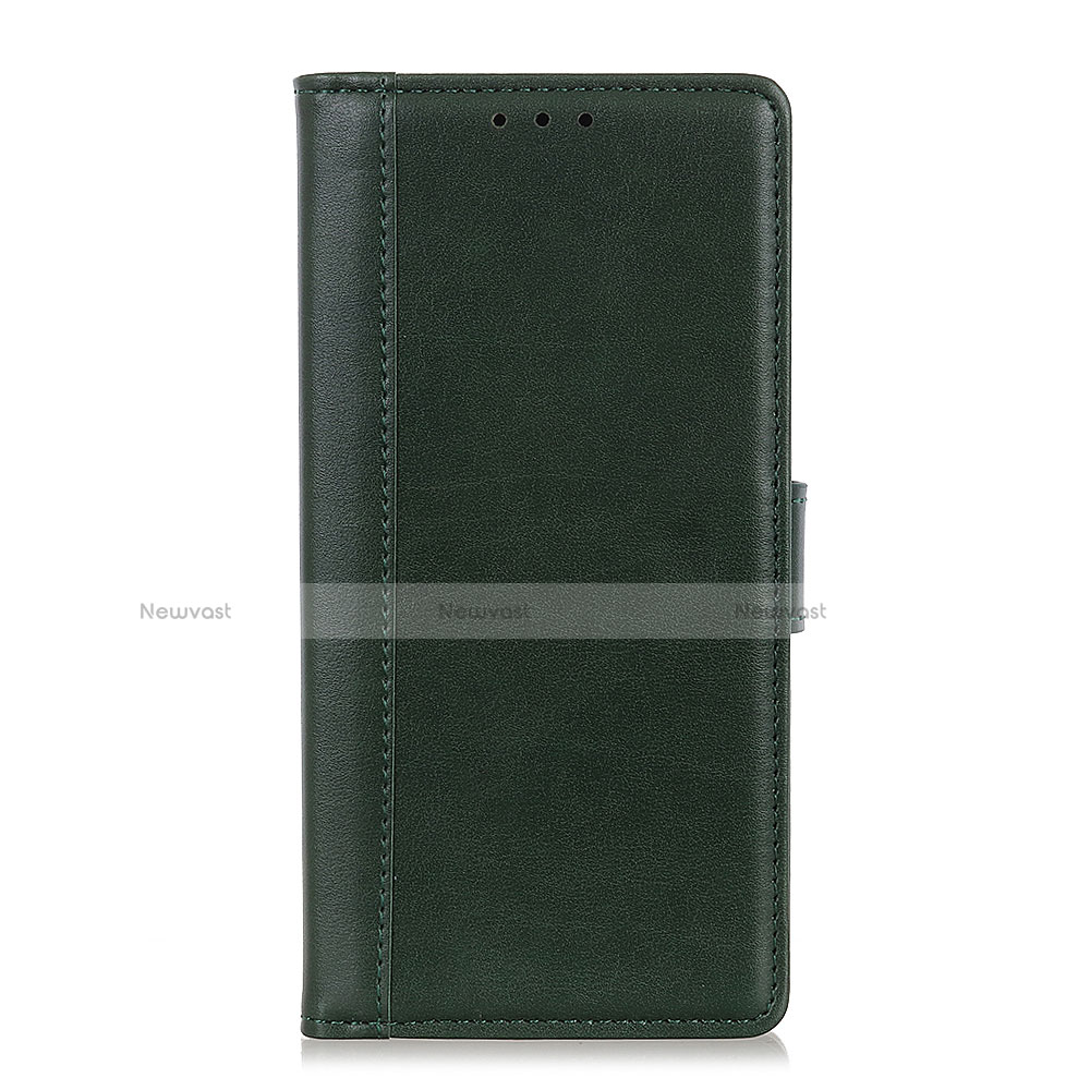 Leather Case Stands Flip Cover L02 Holder for BQ Vsmart joy 1 Plus Green