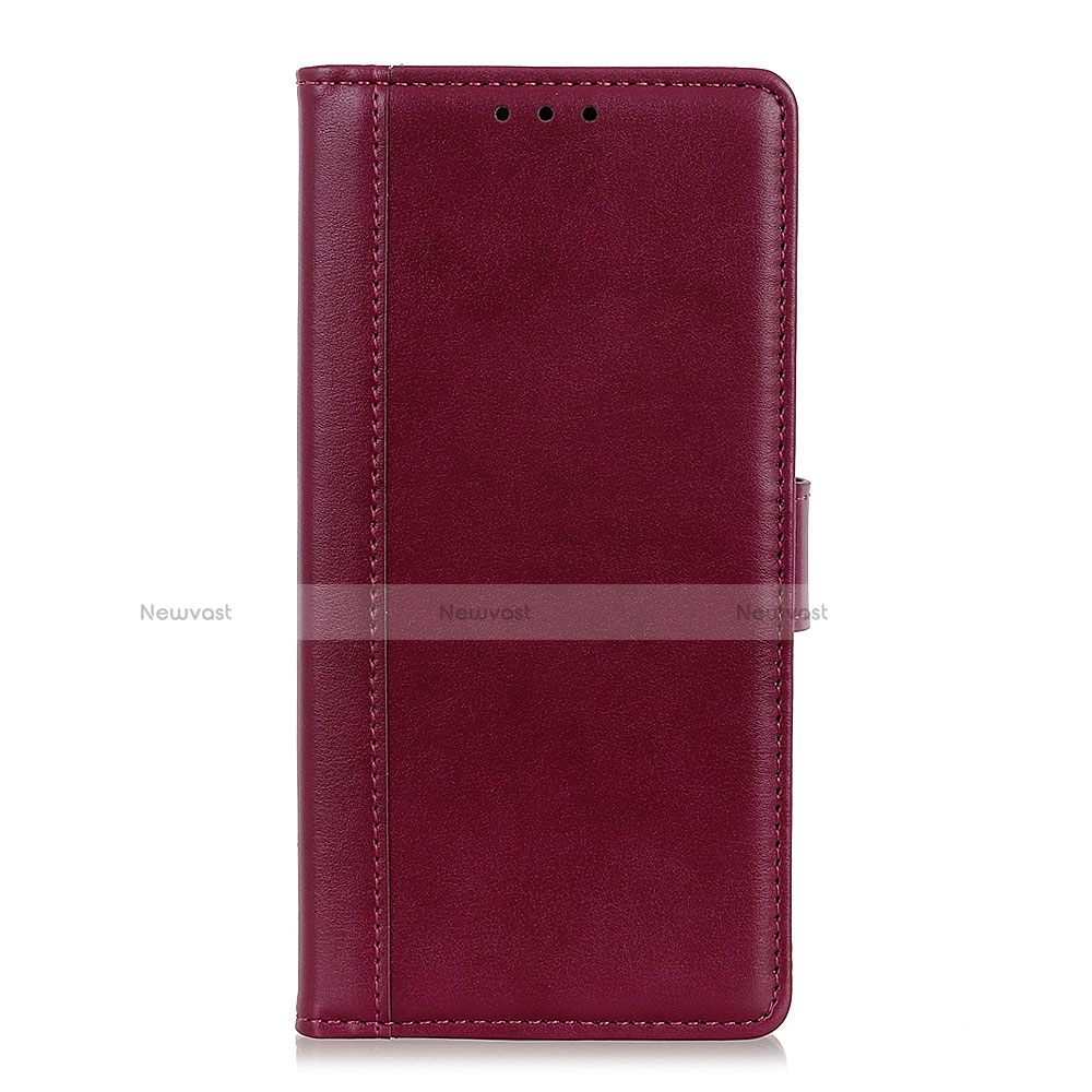 Leather Case Stands Flip Cover L02 Holder for BQ Vsmart joy 1 Plus Red