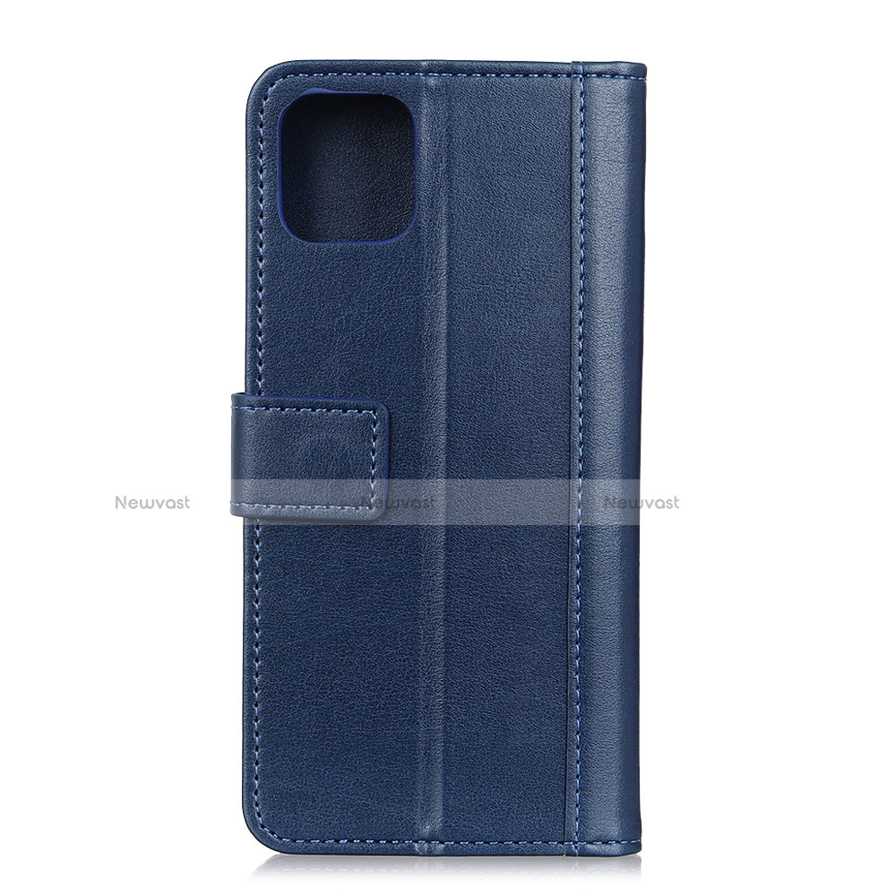 Leather Case Stands Flip Cover L02 Holder for Google Pixel 4 Blue