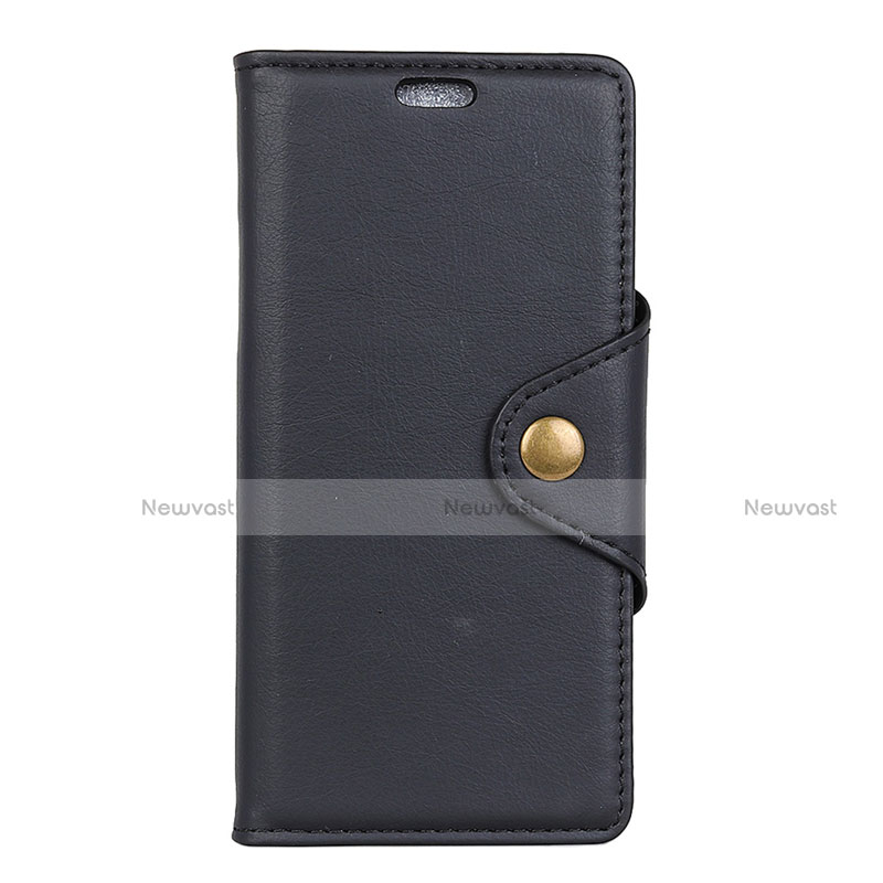 Leather Case Stands Flip Cover L02 Holder for HTC U12 Life Black