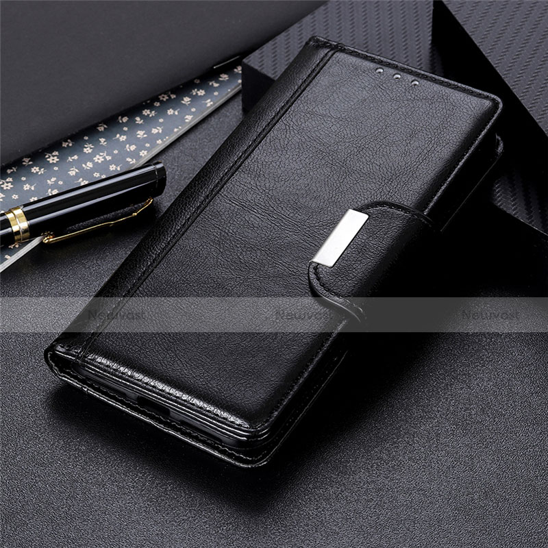 Leather Case Stands Flip Cover L02 Holder for Huawei Honor 30S Black