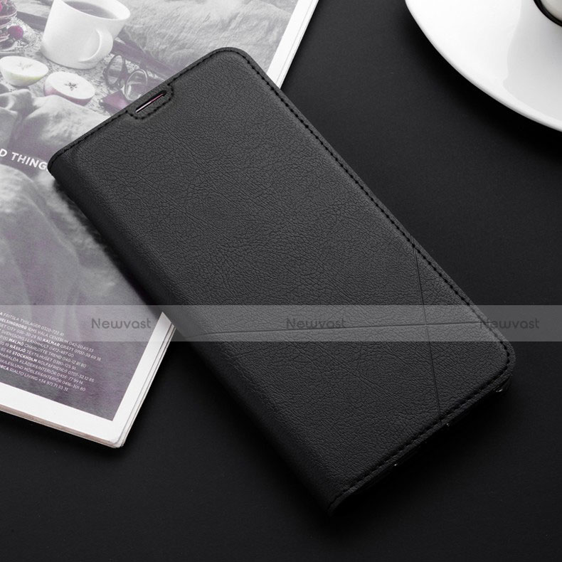 Leather Case Stands Flip Cover L02 Holder for Huawei Honor 9X Pro Black