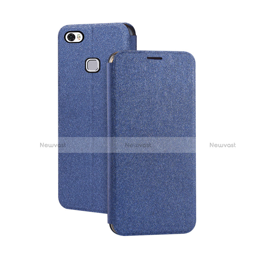 Leather Case Stands Flip Cover L02 Holder for Huawei Honor V8 Max Blue