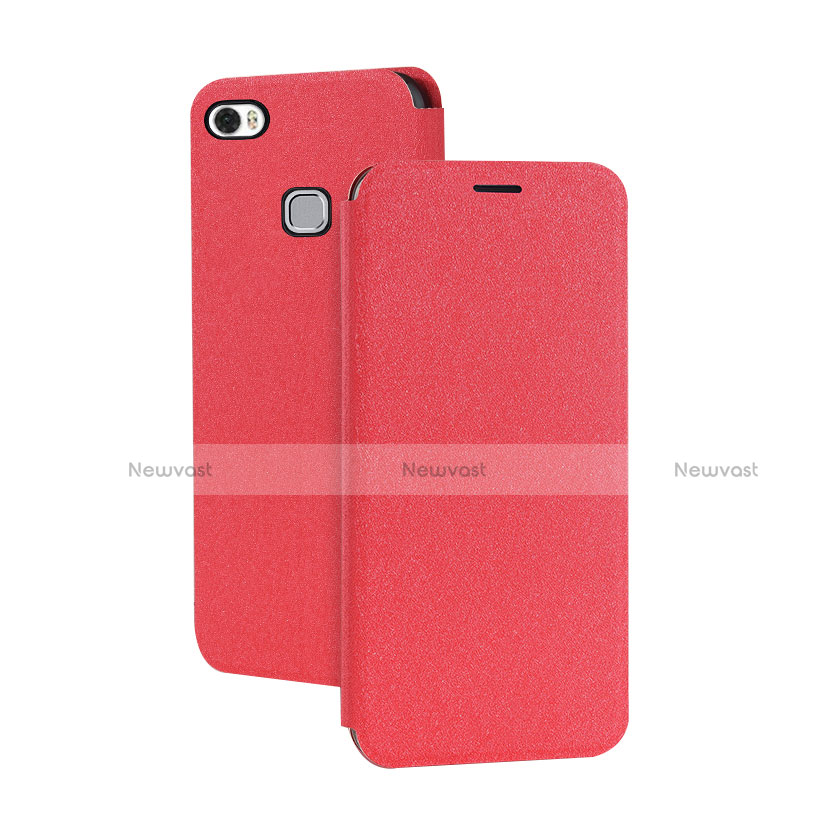 Leather Case Stands Flip Cover L02 Holder for Huawei Honor V8 Max Red