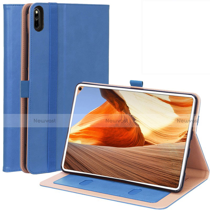 Leather Case Stands Flip Cover L02 Holder for Huawei MatePad Pro Blue