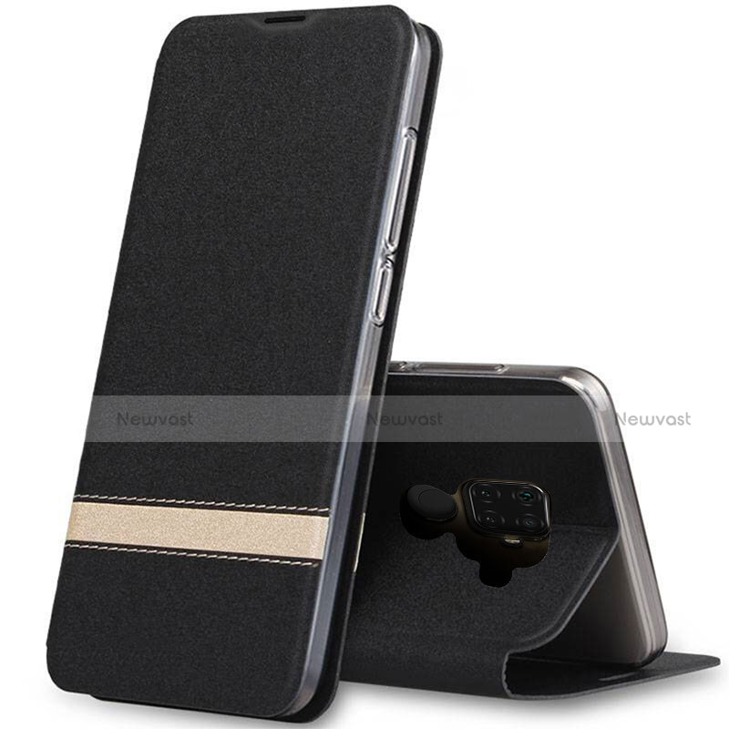 Leather Case Stands Flip Cover L02 Holder for Huawei Nova 5i Pro Black