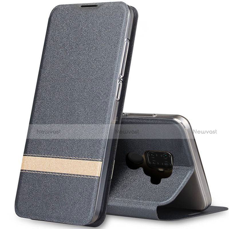 Leather Case Stands Flip Cover L02 Holder for Huawei Nova 5i Pro Gray