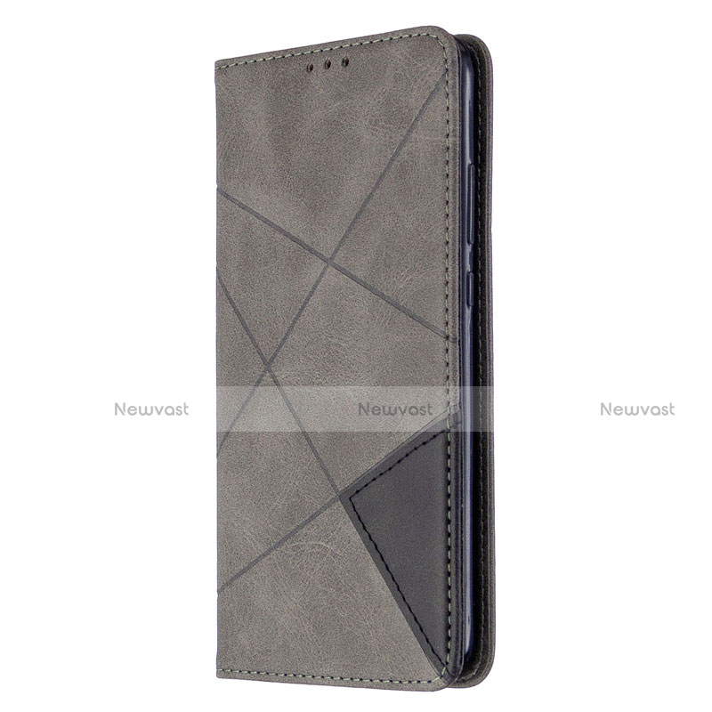 Leather Case Stands Flip Cover L02 Holder for Huawei Y7p Gray