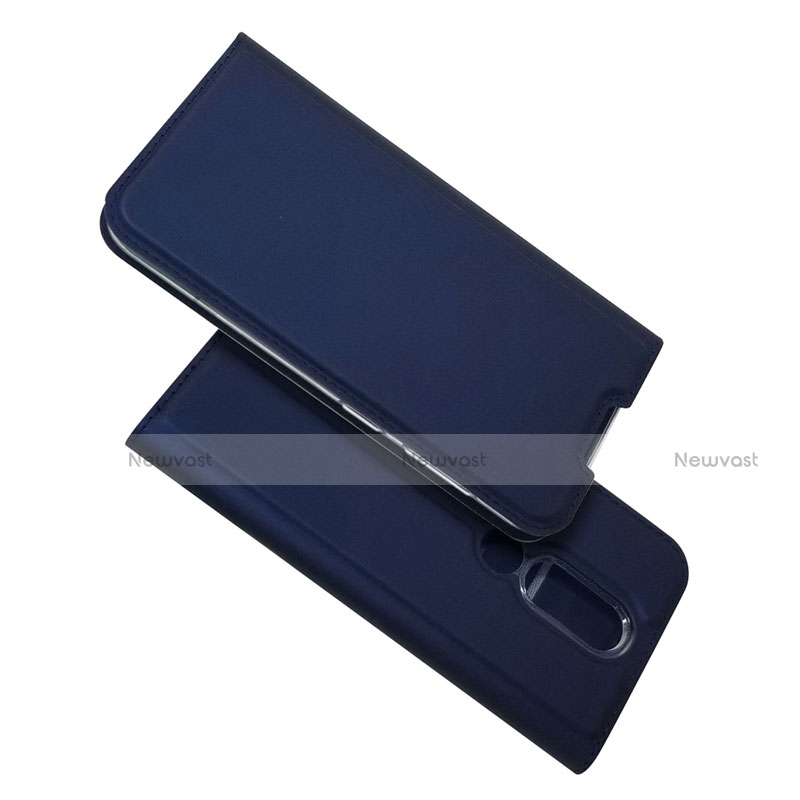 Leather Case Stands Flip Cover L02 Holder for Nokia 4.2 Blue