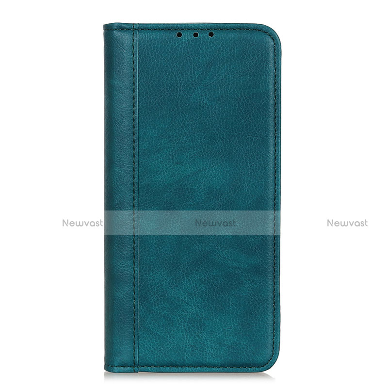 Leather Case Stands Flip Cover L02 Holder for Oppo A32 Midnight Green