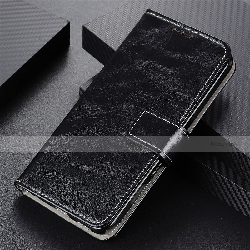 Leather Case Stands Flip Cover L02 Holder for Oppo A93 Black