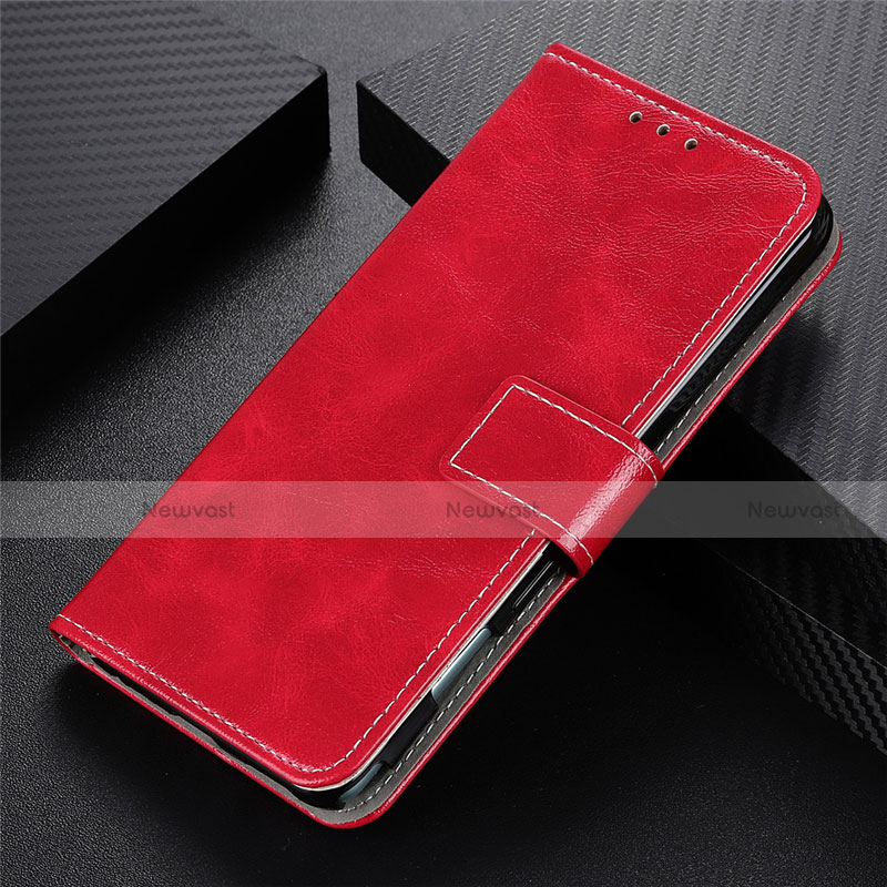 Leather Case Stands Flip Cover L02 Holder for Oppo A93 Red