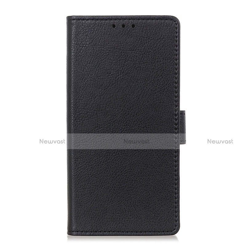 Leather Case Stands Flip Cover L02 Holder for Realme 6 Black