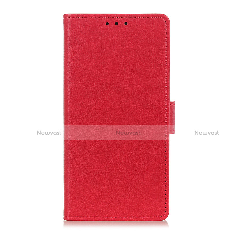 Leather Case Stands Flip Cover L02 Holder for Realme 6 Red