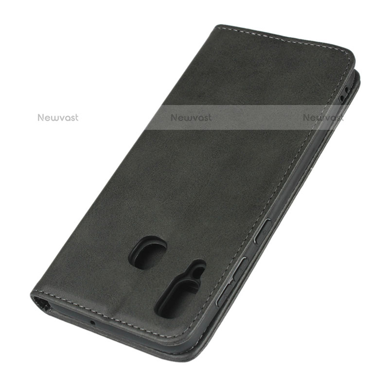 Leather Case Stands Flip Cover L02 Holder for Samsung Galaxy A20