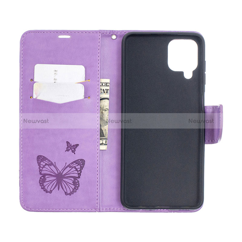 Leather Case Stands Flip Cover L02 Holder for Samsung Galaxy M12