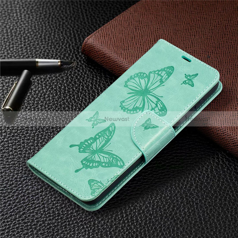 Leather Case Stands Flip Cover L02 Holder for Samsung Galaxy M12 Matcha Green