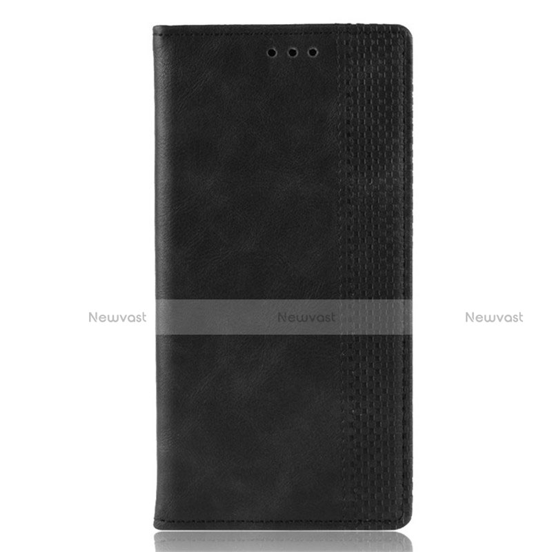 Leather Case Stands Flip Cover L02 Holder for Samsung Galaxy M21 Black