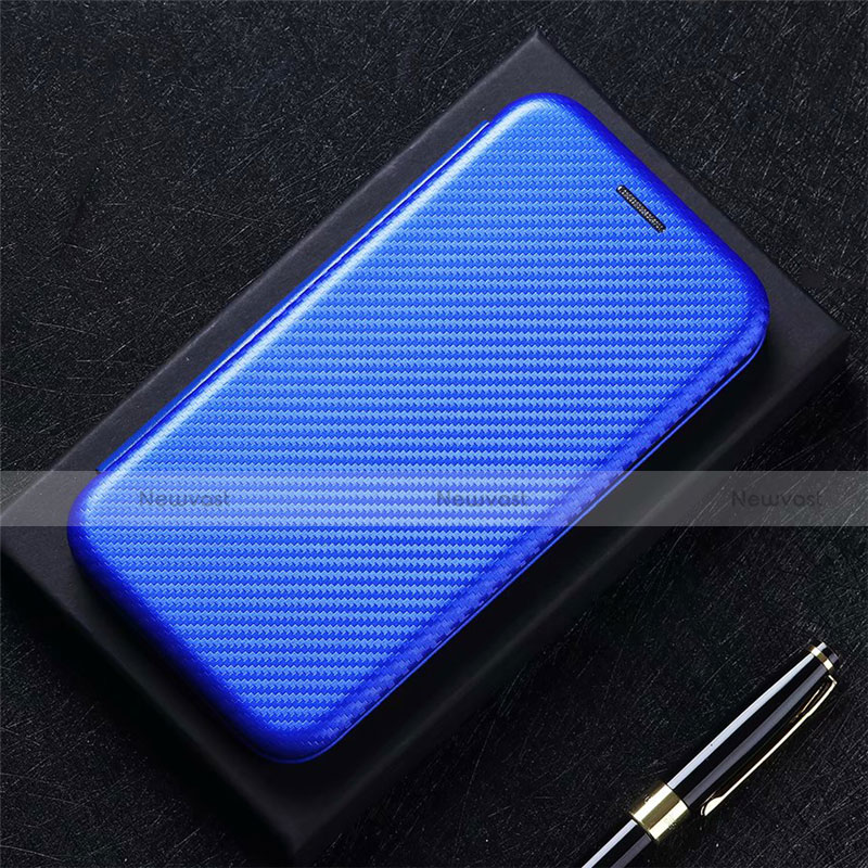 Leather Case Stands Flip Cover L02 Holder for Samsung Galaxy M31s Blue