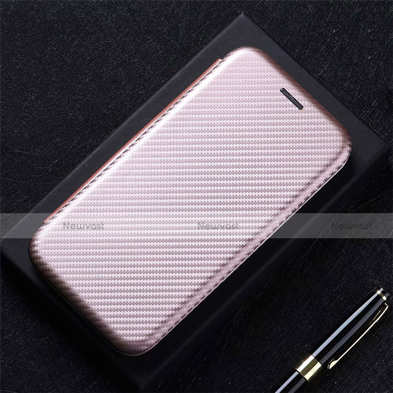 Leather Case Stands Flip Cover L02 Holder for Samsung Galaxy M31s Rose Gold