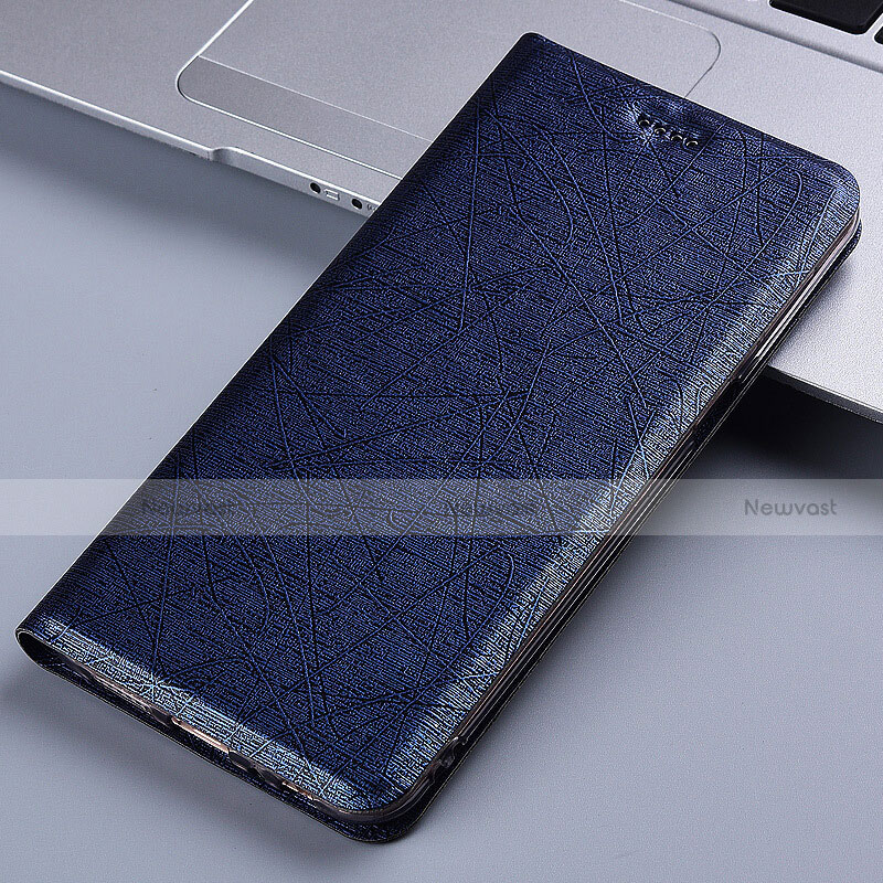 Leather Case Stands Flip Cover L02 Holder for Samsung Galaxy Note 10 Lite Blue