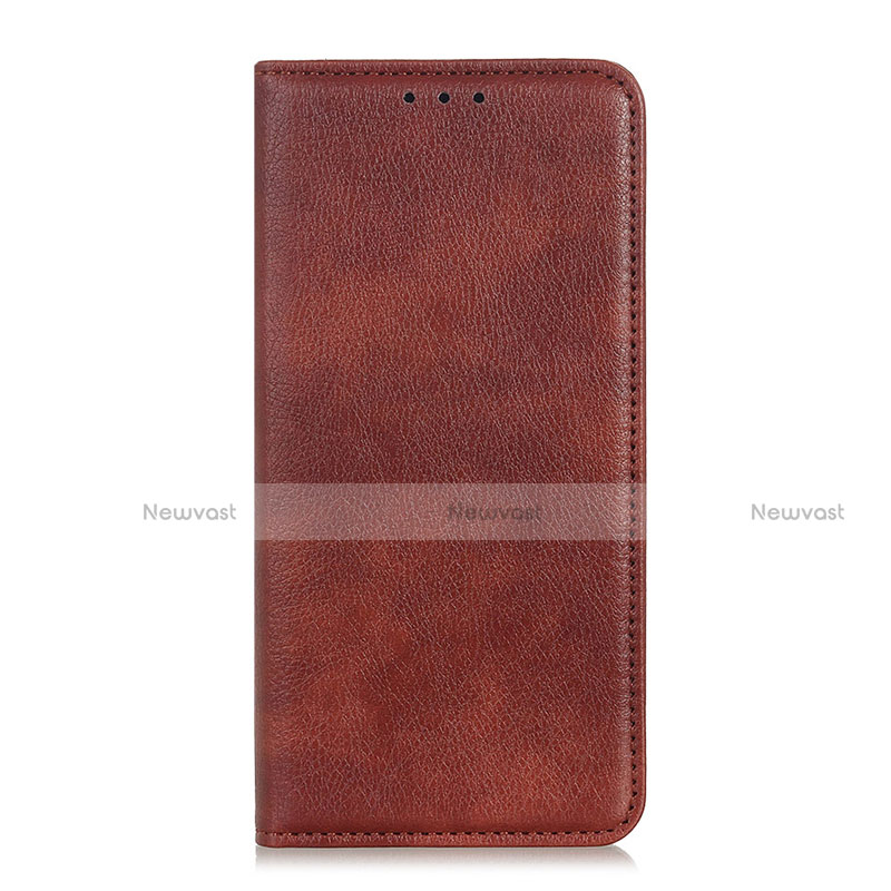 Leather Case Stands Flip Cover L02 Holder for Samsung Galaxy Note 20 5G Brown