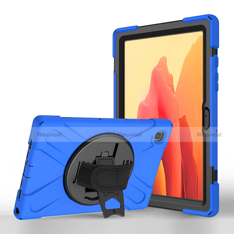 Leather Case Stands Flip Cover L02 Holder for Samsung Galaxy Tab A7 Wi-Fi 10.4 SM-T500 Blue