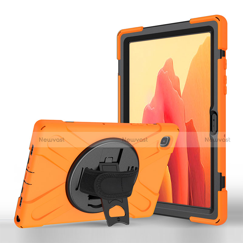 Leather Case Stands Flip Cover L02 Holder for Samsung Galaxy Tab A7 Wi-Fi 10.4 SM-T500 Orange