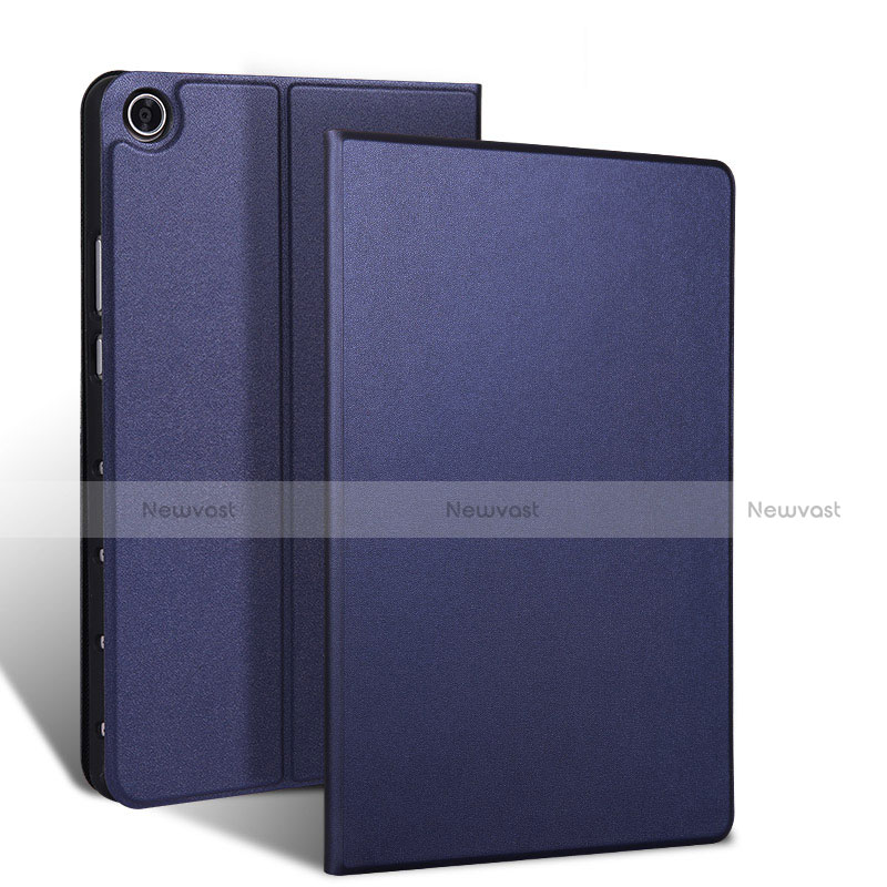 Leather Case Stands Flip Cover L02 Holder for Samsung Galaxy Tab S5e 4G 10.5 SM-T725 Navy Blue