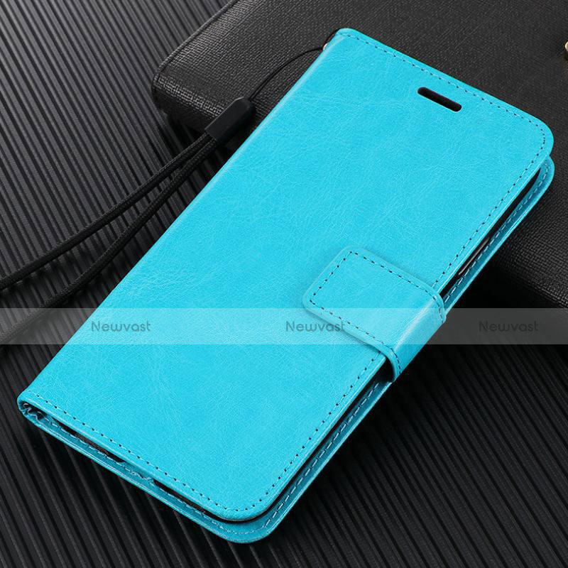 Leather Case Stands Flip Cover L02 Holder for Vivo S1 Pro Sky Blue