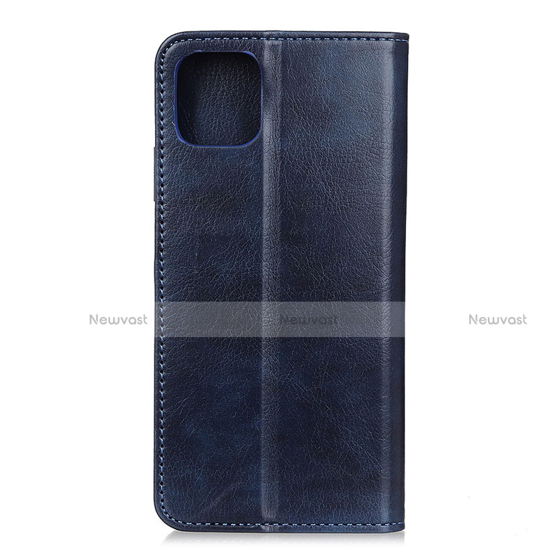 Leather Case Stands Flip Cover L02 Holder for Xiaomi Mi 10 Lite Blue