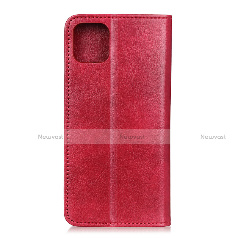 Leather Case Stands Flip Cover L02 Holder for Xiaomi Mi 10 Lite Red