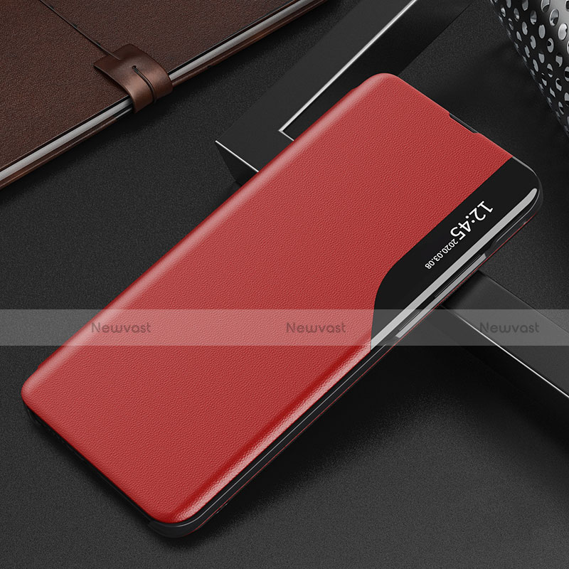 Leather Case Stands Flip Cover L02 Holder for Xiaomi Mi 12 5G Red