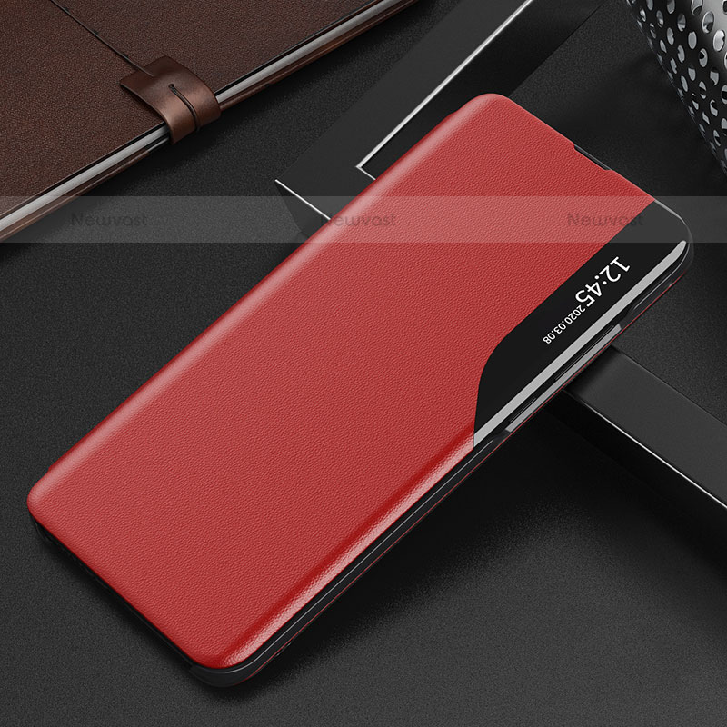 Leather Case Stands Flip Cover L02 Holder for Xiaomi Mi 12X 5G Red