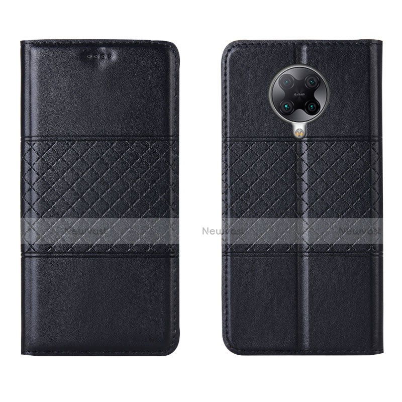 Leather Case Stands Flip Cover L02 Holder for Xiaomi Poco F2 Pro Black