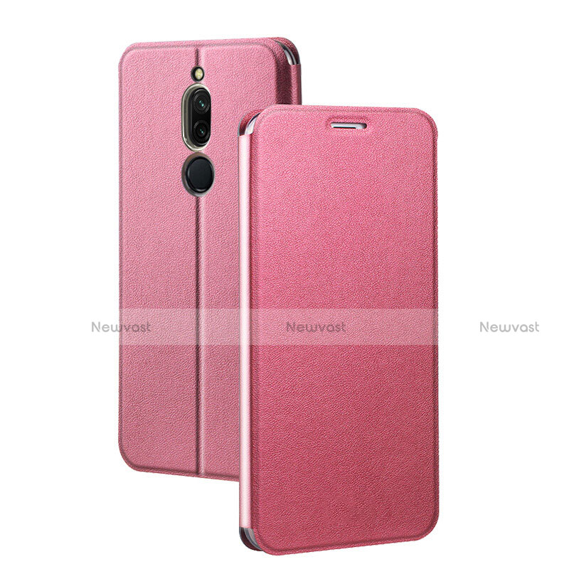 Leather Case Stands Flip Cover L02 Holder for Xiaomi Redmi 8 Pink