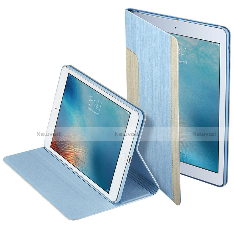 Leather Case Stands Flip Cover L03 for Apple iPad Mini 2 Sky Blue